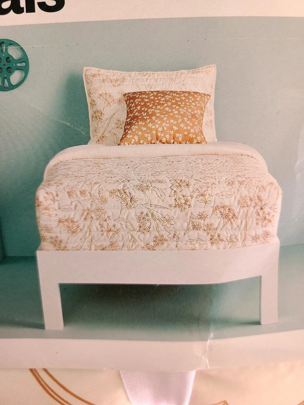 Twin/ XL Satin Quilt Room Essentials Mw Sateen Coverlet Floral Patter Copper